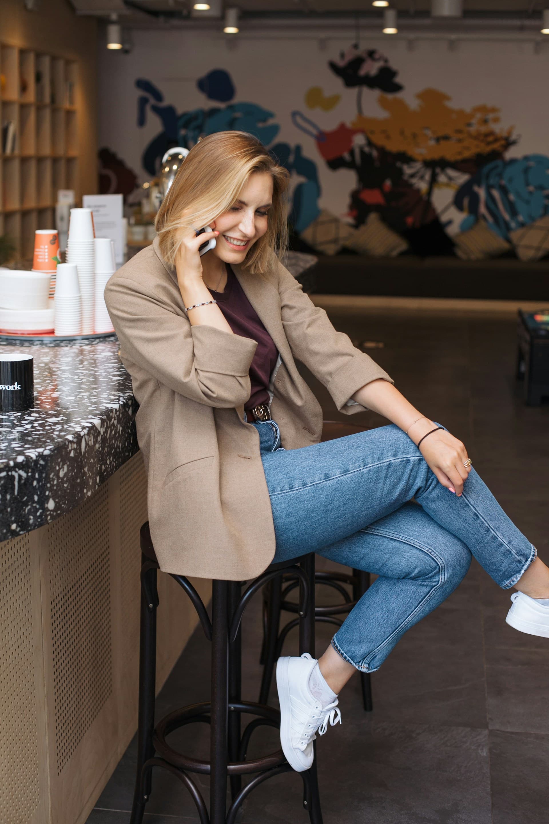Woman on phone